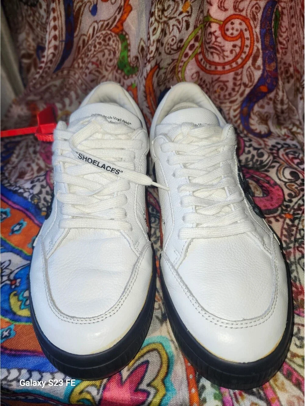 Off White Vulcanized Low Sneakers by Virgil Abloh Size 40
